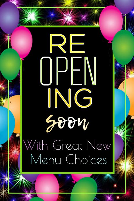 Reopening Soon Poster Template Postermywall
