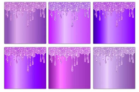 Purple Drips Drippings Textures Liquid Glitter Digital Etsy