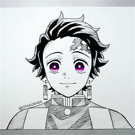 How To Draw Tanjiro Kamado Step By Step Demon Slayer Kimetsu No Yaiba