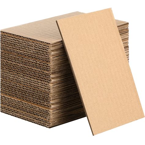 50 Pack Brown Corrugated Cardboard Sheets Flat Cardboard Sheets