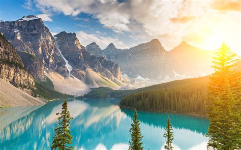 Moraine Lake Sunrise Wallpapers Wallpaper Cave