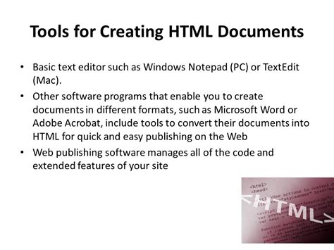 Html Introducing Html Web Pages Are Written In Html Html Hypertext