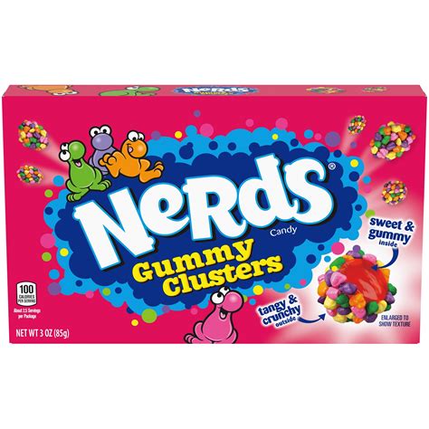 Nerds Gummy Clusters Candy Theater Box 3 Oz 12 Count