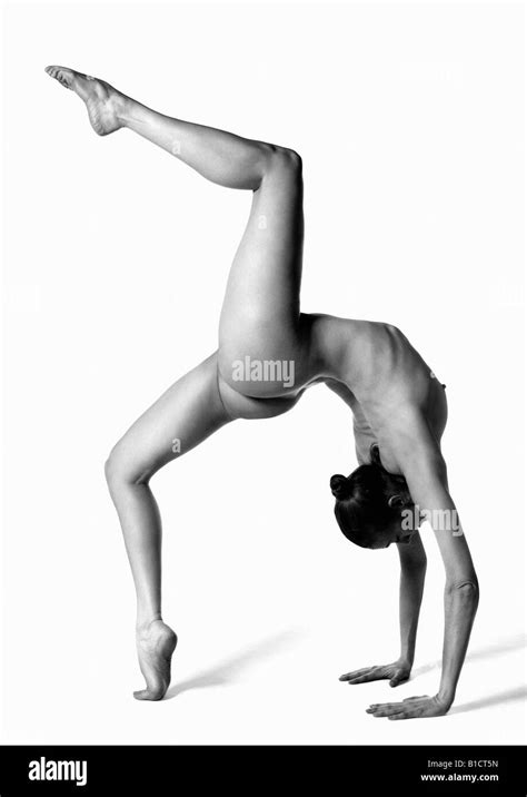 Nude Female Bending Backwards Stock Photo Alamy