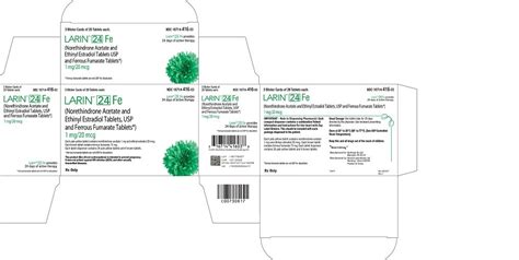 24 active + 4 inactive. Larin 24 Fe - FDA prescribing information, side effects and uses