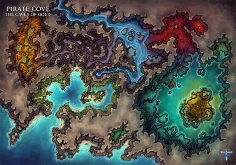 Oc Art The Caves Of Gold Pirate Cove Map Rdnd