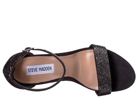 Steve Madden Carrson Rhinestone Ankle Strap Block Heel Dress Sandals In