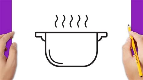 How To Draw A Cooking Pot Youtube