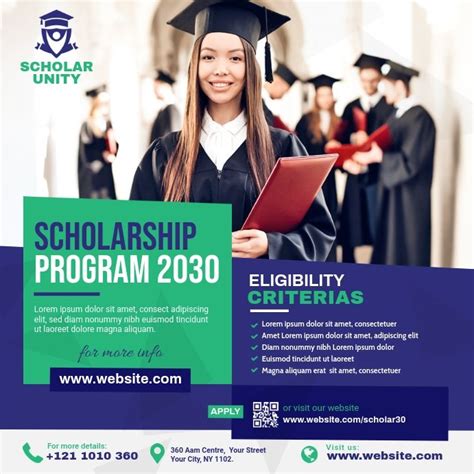 Scholarship Program Instagram Post | Education poster, Scholarships