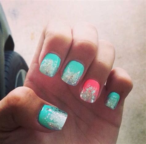 How to make a cute teal nail design? Pin by Sydney Strange on Beauty Inspirations | Teal nails ...