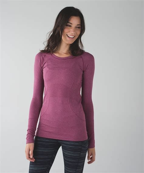 Lululemon Swiftly Tech Long Sleeve Crew Heathered Dashing Purple