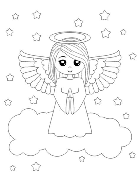 Раскраски Ангелов распечатать в формате А Angel coloring pages Christmas coloring pages