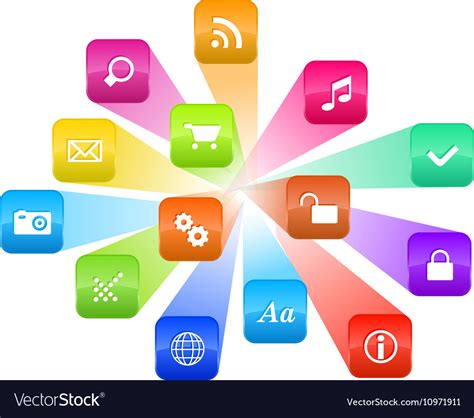 Software Concept Cloud Of Colorful Program Icons