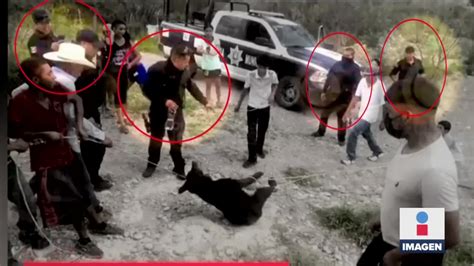 suspenden a 5 policías municipales de coahuila por haber grabado la tortura del oso negro de 4