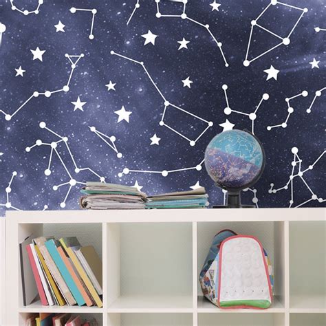 Constellations Removable Wallpaper Galaxy Wall Mural Outer | Etsy | Removable wallpaper, Galaxy ...