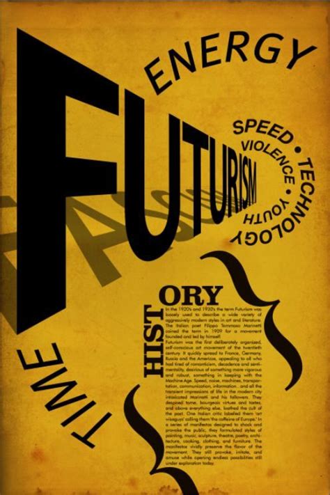 Futurism Poster Typographic Poster Design Learning Graphic Design