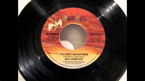 Feel Like Makin Love Bad Company 1975 Vinyl 45rpm Youtube Music