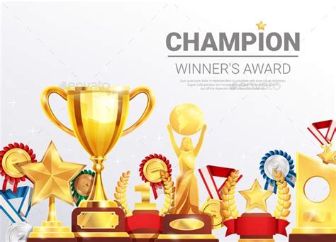 Championships Winners Awards Collection Poster | Winner, Graphic design ...