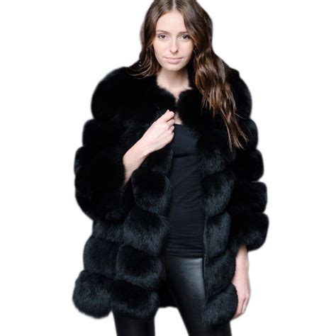 Zadorin New Luxury Long Faux Fur Coat Women Thick Warm Winter Coat Plu