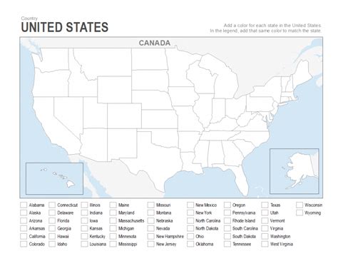 Printable Usa Map To Color Printable Us Maps