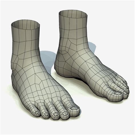 Realistic Feet 3d Max Character Modeling Maya Modeling 3d Model