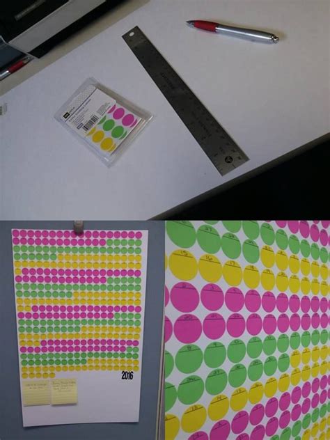 Easy And Cheap Year Long Running Calendar Each Color Is A
