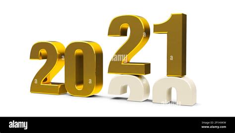 Gold 2020 2021 Change Represents The New Year 2021 Three Dimensional