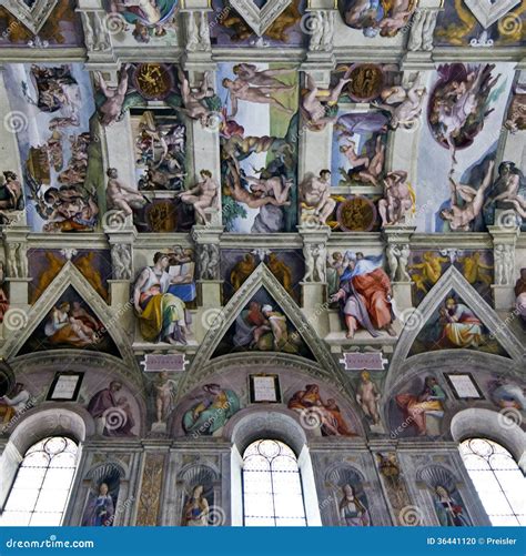 Sistine Chapel Vatican Editorial Image Image Of Masterpiece 36441120