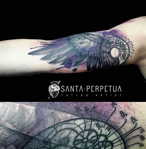Santa Perpetua Watercolor Wing Tattoo Wings Tattoo Wing Tattoo Tattoos