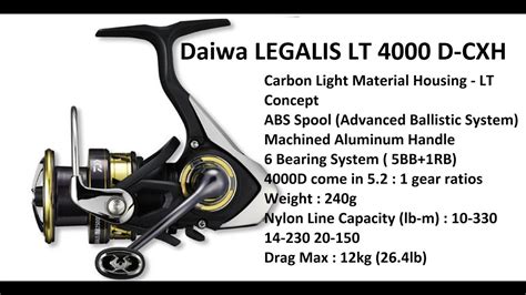 Spinning Reel Daiwa LEGALIS LT 4000 D CXH For Fishing YouTube