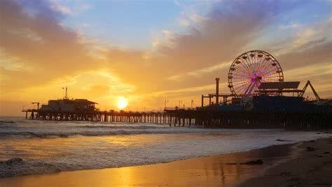 Los angeles international airport is 15 minutes' drive from the property. Santa Monica California Sunset On Pier Ferris Wheel And ...