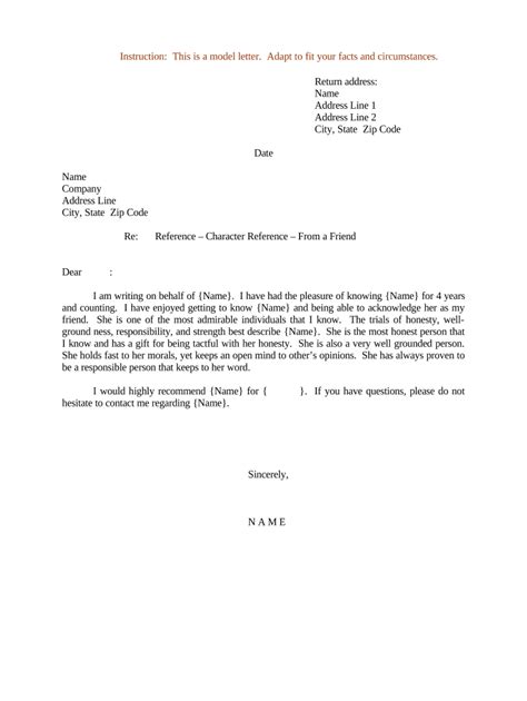 Character Letter For Court Form Fill Out And Sign Printable Pdf