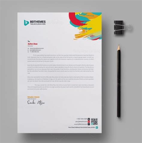 25 Creative Business Letterhead Examples Free Template