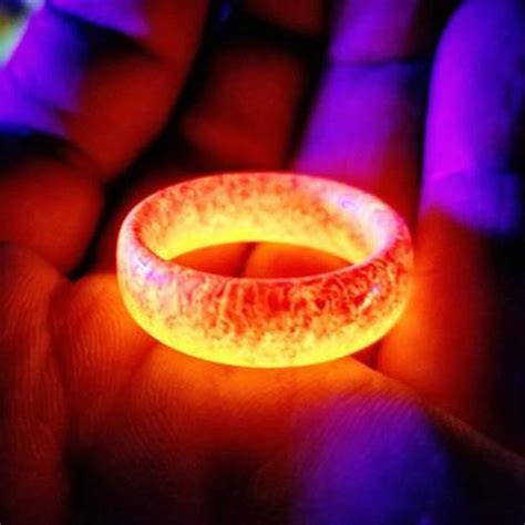 Glowing Ring Fashion Resin Ring Punk Luminous Ring Glowing In Etsy