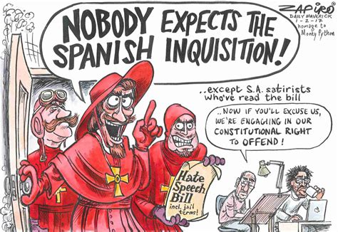 All we can do is think through the amount. Nobody expects the Spanish Inquisition