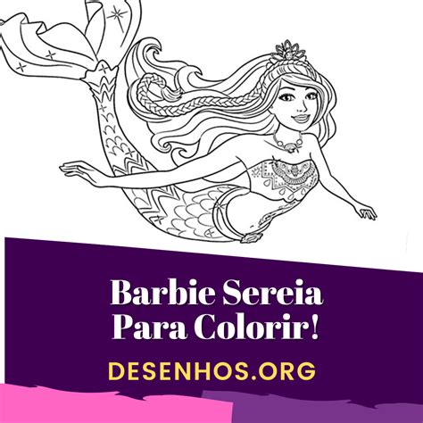 35 Desenhos Da Barbie Sereia Para Colorir