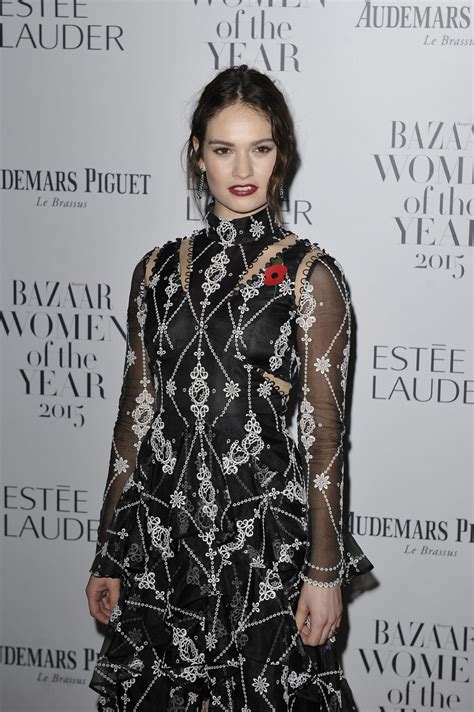 Lily James 2015 Harpers Bazaar Women Of The Year Awards In London • Celebmafia