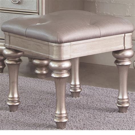 Bedroom and makeup vanity sets usually include both the table and a coordinating or matching stool that's the right height for you to sit at the vanity comfortably. Bling Game Vanity Stool with Arrow Bun Feet | Quality furniture at affordable prices in ...