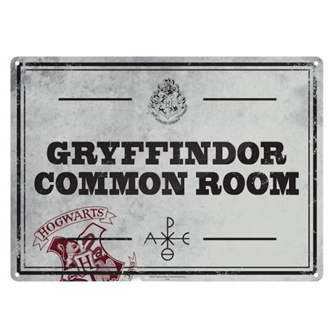 Harry Potter Gryffindor Common Room A5 Steel Sign Tin Picture Wall Art
