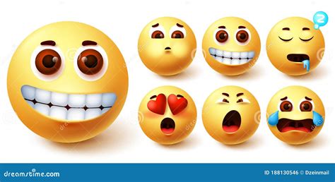 Emojis Yellow Round Face Vector Illustration 141494996
