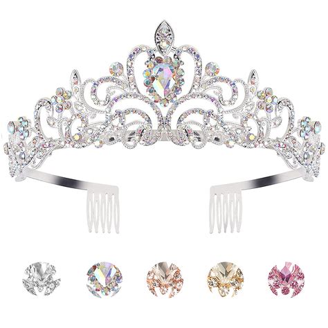 Buy Tiaras Crown Kicosy Crystal Ab Rhinestones Tiaras And Crowns For