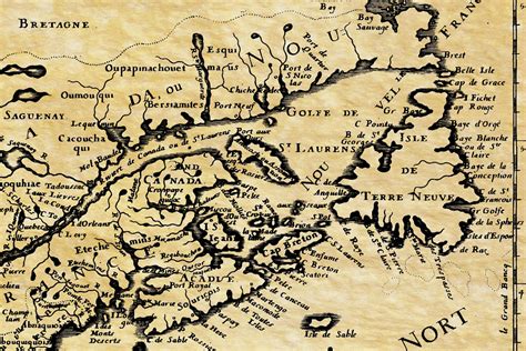Carte Ancienne Du Canada Quebec En 1750