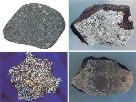 Meteorite Types In Clockwise Order Carbonaceous Chondrite Stony