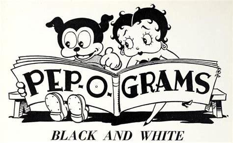 Classic Cartoons Pep Inks Black And White Fictional Characters