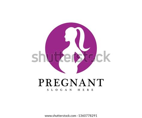 Pregnant Woman Line Art Symbols Template Stock Vector Royalty Free 1360778291