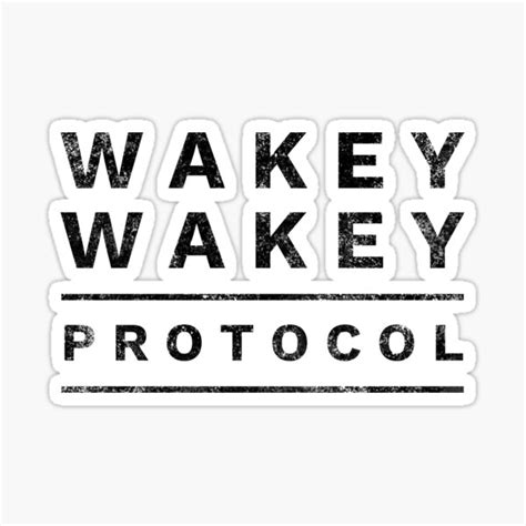 Wakey Wakey Protocol Sticker By Lckees Redbubble