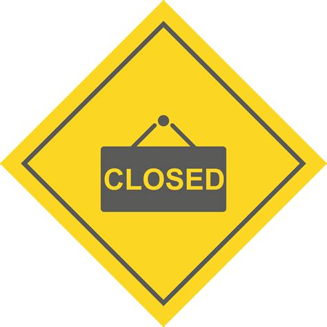Closed Sign Icon Design 497797 Vector Art at Vecteezy