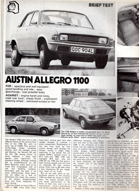 Austin Allegro 1100 Road Test 1973 Flickr