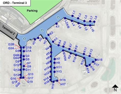 Ord Chicago Ohare Airport Terminal Maps Airports Terminal