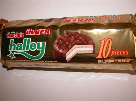 Ulker Chocolate Halley Milk Chocolate Covered Sandwich Biscuit Filled